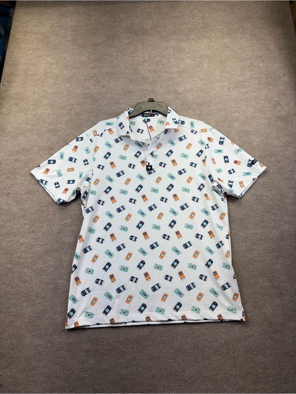 NWT Bad Birdie Polo Shirt Mens Size Large Crushable Short Sleeve Golf